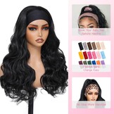 Body Wave Hoofdband Pruik 24 Inch Synthetisch Haar met 32% Korting