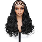 Body Wave Hoofdband Pruik 24 Inch Synthetisch Haar met 32% Korting