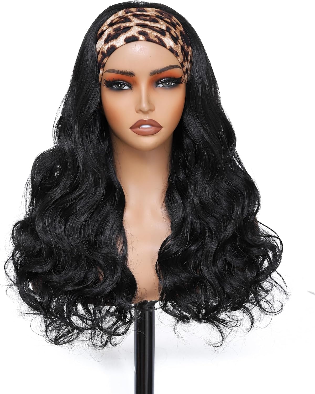 Body Wave Hoofdband Pruik 24 Inch Synthetisch Haar met 32% Korting