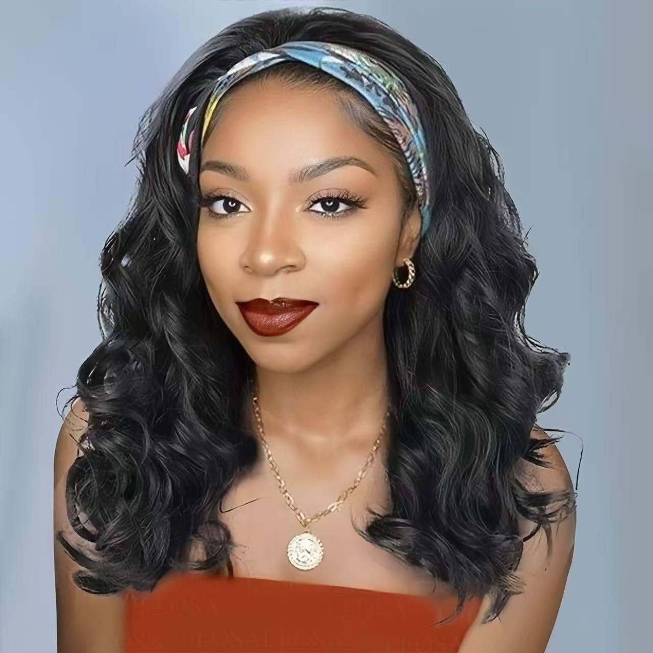 Body Wave Hoofdband Pruik 24 Inch Synthetisch Haar met 32% Korting