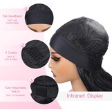 Body Wave Hoofdband Pruik - Synthetisch Zwart Haar 24 inch (32% Korting)