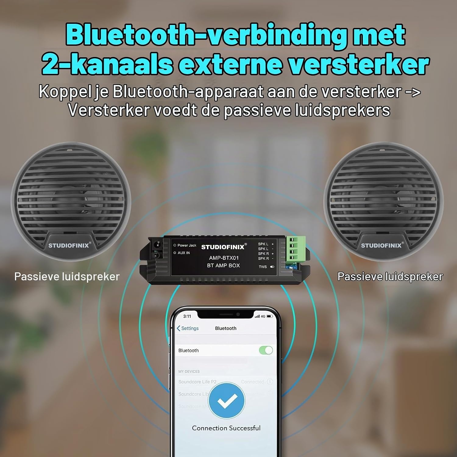 STUDIOFINIX Bluetooth Marine Luidspreker - 140W Waterdicht (Grijs) - 34% Korting!
