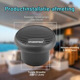 STUDIOFINIX Bluetooth Marine Luidspreker - 140W Waterdicht (Grijs) - 34% Korting!