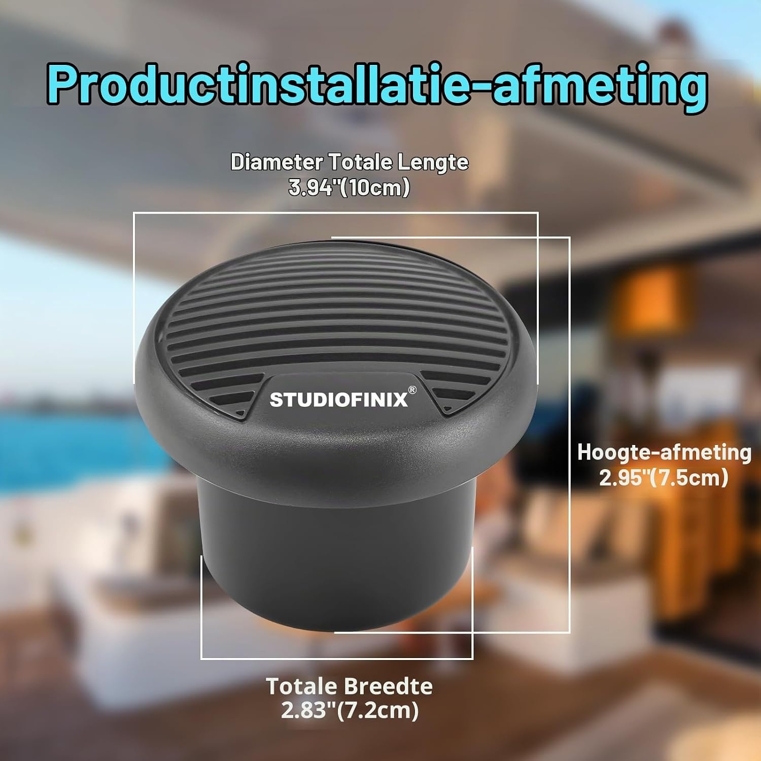 STUDIOFINIX Bluetooth Marine Luidspreker - 140W Waterdicht (Grijs) - 34% Korting!