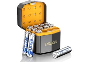 Oplaadbare AA Batterijen 12-pack met Oplader - 41% Korting!