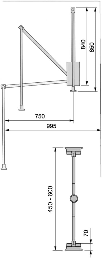 Emuca Kledinglift Verstelbaar 450-600mm Chroom - 33% Korting