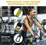 Flintronic Suspensietrainer, slingtrainingsset, suspensietrainingsset, TRX Fitness voor thuis, suspensietrainingssysteem, suspensietraining voor de sportschool thuis