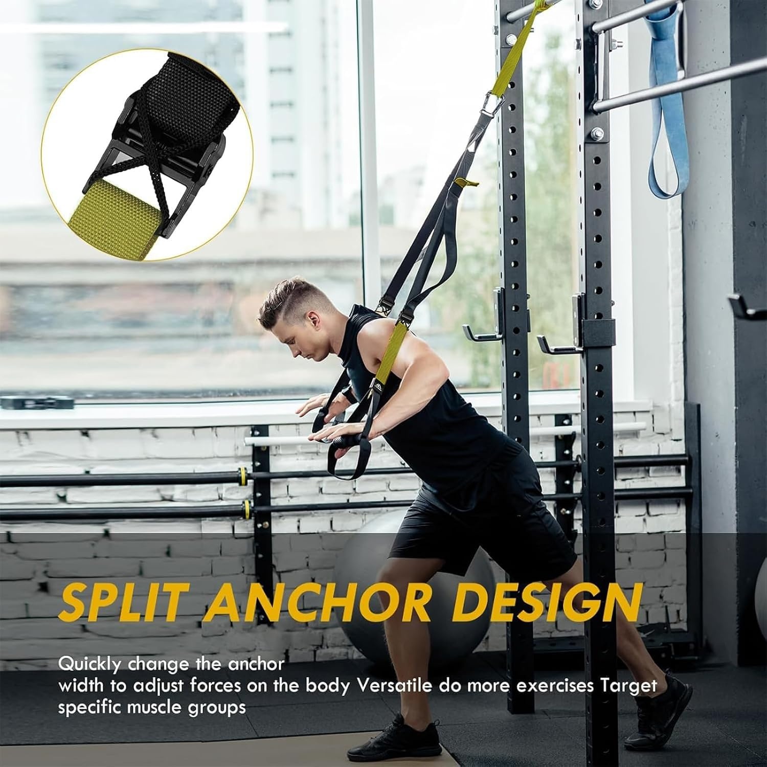 Flintronic Suspensietrainer, slingtrainingsset, suspensietrainingsset, TRX Fitness voor thuis, suspensietrainingssysteem, suspensietraining voor de sportschool thuis