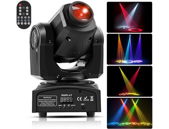 Lyre LED, 50 W, beweegbare kop met afstandsbediening, DMX 512, discoverlichting, DJ, licht, 8 gobo's, 8 kleuren, sono/auto/Master Slave/stroboscoop voor DJ, avond, feest, KTV bar, club