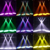 Lyre LED, 50 W, beweegbare kop met afstandsbediening, DMX 512, discoverlichting, DJ, licht, 8 gobo's, 8 kleuren, sono/auto/Master Slave/stroboscoop voor DJ, avond, feest, KTV bar, club