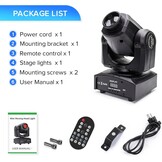 Lyre LED, 50 W, beweegbare kop met afstandsbediening, DMX 512, discoverlichting, DJ, licht, 8 gobo's, 8 kleuren, sono/auto/Master Slave/stroboscoop voor DJ, avond, feest, KTV bar, club