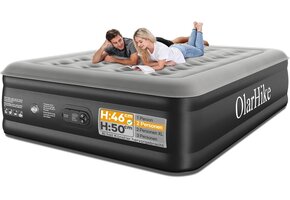 Zelfopblazend Luchtmatras 2 Pers. Zwart Grijs (M) - 34% Korting