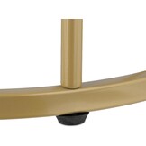 Relaxdays bijzettafel marmer look, met opbergruimte, woonkamer, metaal, mdf, salontafel rond, HxØ 57x40 cm, wit-goud