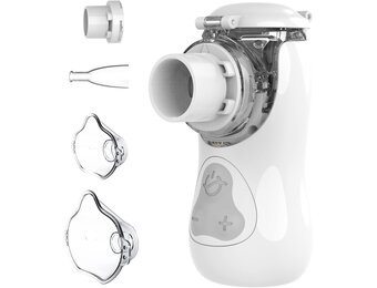 FEELLIFE vernevelaar Vernevelaar, inhalator effectief voor luchtwegaandoeningen, vernevelaar voor kinderen en volwassenen, verstelbare nevel, met 2 verstuivermembraan