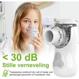FEELLIFE vernevelaar Vernevelaar, inhalator effectief voor luchtwegaandoeningen, vernevelaar voor kinderen en volwassenen, verstelbare nevel, met 2 verstuivermembraan