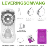 FEELLIFE vernevelaar Vernevelaar, inhalator effectief voor luchtwegaandoeningen, vernevelaar voor kinderen en volwassenen, verstelbare nevel, met 2 verstuivermembraan