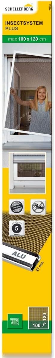 Schellenberg 70030 Insectenhor voor ramen - 100 x 120 cm - Wit