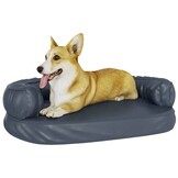 vidaXL Hondenmand ergonomisch schuim 75x53 cm kunstleer donkerblauw