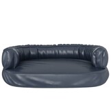 vidaXL Hondenmand ergonomisch schuim 75x53 cm kunstleer donkerblauw