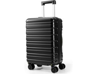 Lekesky 16 inch handbagage koffer, onder de stoel, TSA-slot, zwart