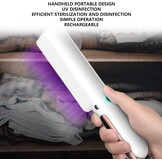 UV Licht Ontsmettingsmiddel, UV-desinfectielamp, USB Oplaadbare Handheld UV-desinfecterend Middel, Dood 99% Van de Ziektekiemen, Bacteriën, Virussen, voor Hotel, Kledingkast, Toilet, Kantoor