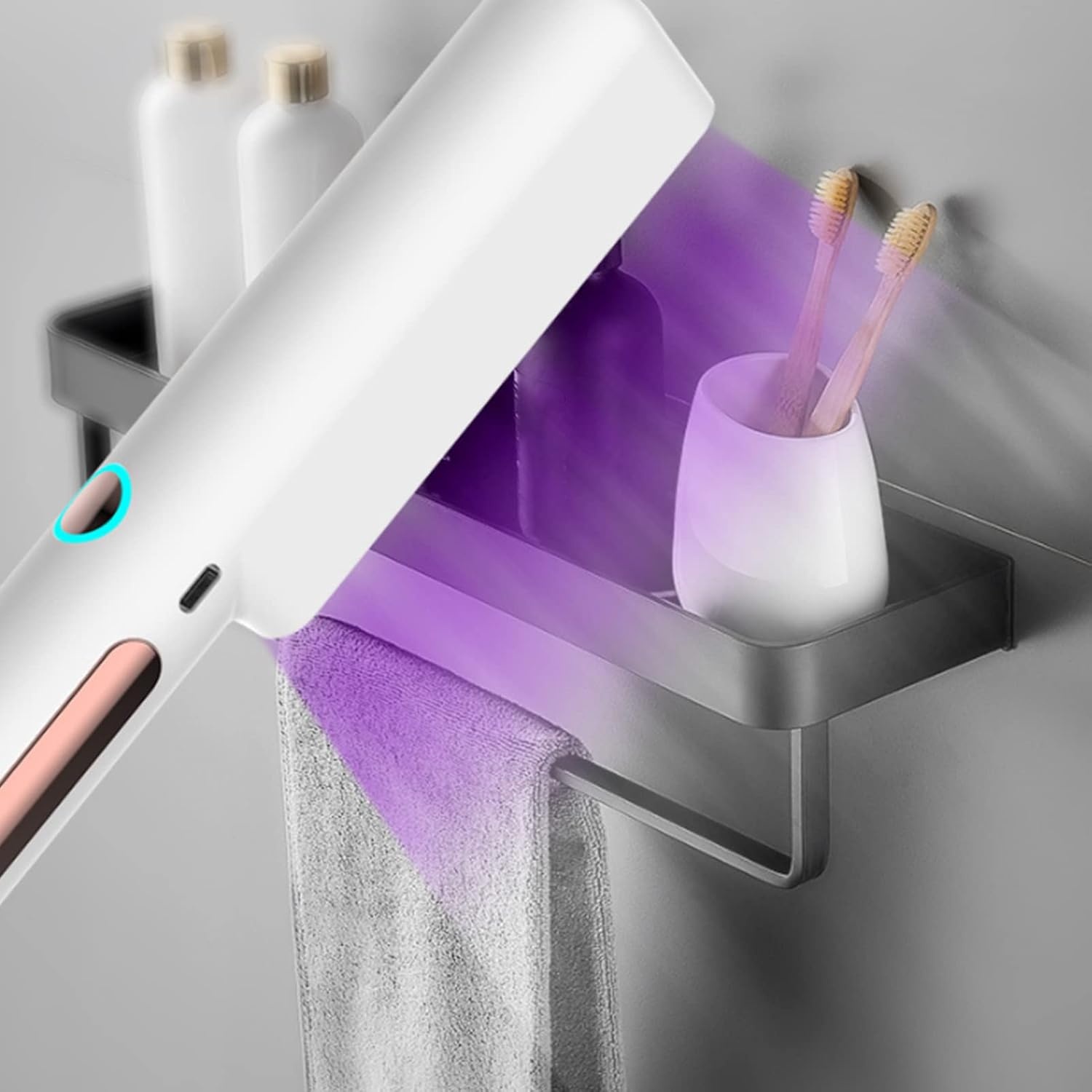 UV Licht Ontsmettingsmiddel, UV-desinfectielamp, USB Oplaadbare Handheld UV-desinfecterend Middel, Dood 99% Van de Ziektekiemen, Bacteriën, Virussen, voor Hotel, Kledingkast, Toilet, Kantoor