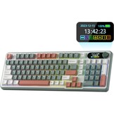 RK ROYAL KLUDGE S98 Mechanisch toetsenbord met intelligente weergave en knop, topmontage, 96% draadloos mechanisch toetsenbord BT/2,4 G/USB-C, hot-swap, software-ondersteuning, accu