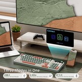 RK ROYAL KLUDGE S98 Mechanisch toetsenbord met intelligente weergave en knop, topmontage, 96% draadloos mechanisch toetsenbord BT/2,4 G/USB-C, hot-swap, software-ondersteuning, accu