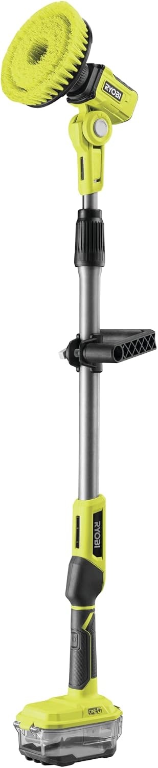 RYOBI - Telescopische gemotoriseerde borstel 18V - diameter 150 mm - 210 rpm - stang 1 m tot 1,4 m - IPX7 batterijbescherming - Geleverd met 1 middenborstel + 1 schuim - R18TPS-0