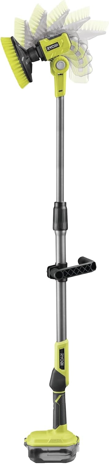 RYOBI - Telescopische gemotoriseerde borstel 18V - diameter 150 mm - 210 rpm - stang 1 m tot 1,4 m - IPX7 batterijbescherming - Geleverd met 1 middenborstel + 1 schuim - R18TPS-0