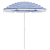 vidaXL Tuinparasol 240 cm 170T polyester Blauw en Wit