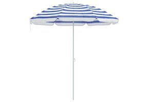 Tuinparasol Blauw/Wit 240 cm Polyester - 32% Korting