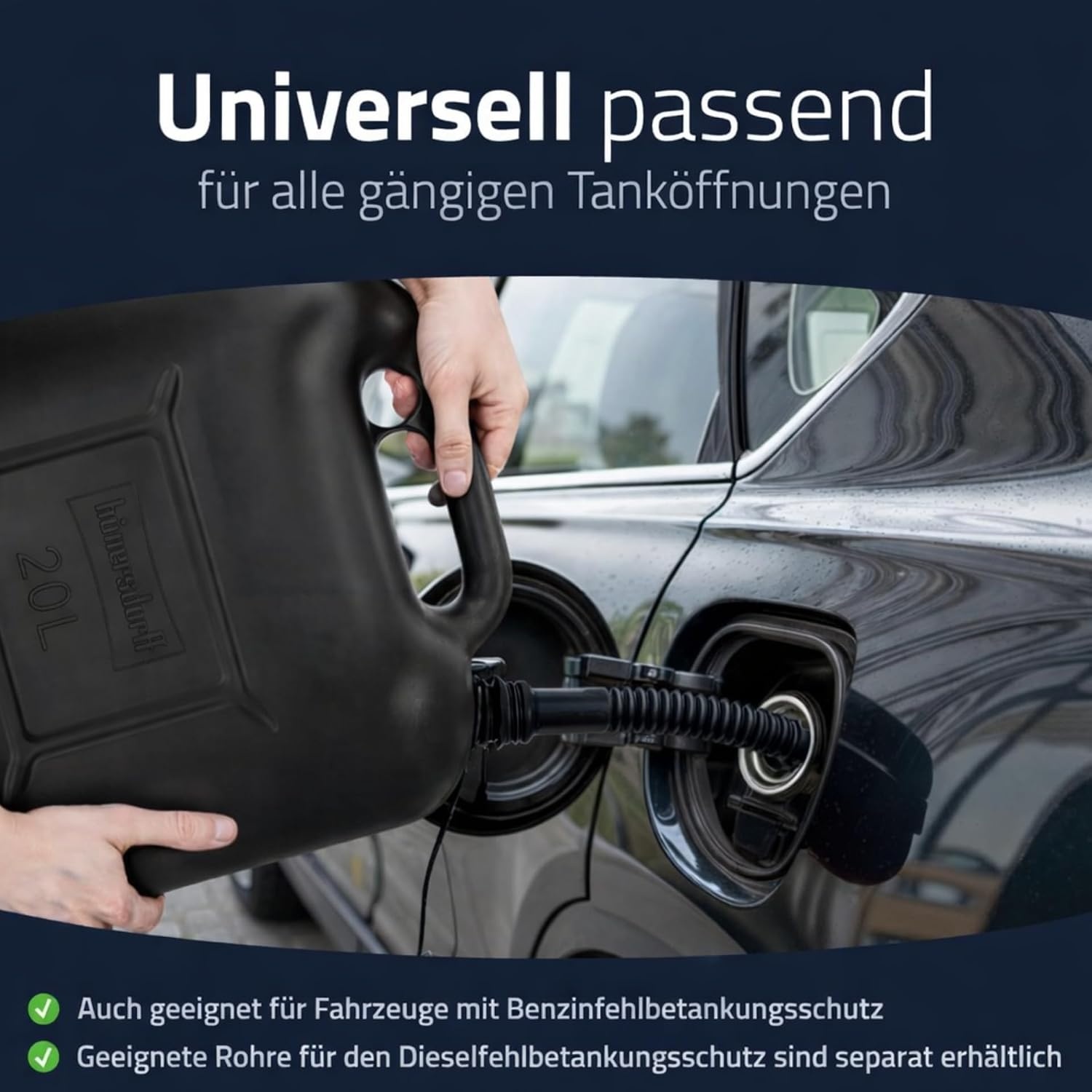 hünersdorff Brandstofkanister STANDARD 20 liter - Zwart