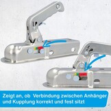 Kogelkoppeling tot 750 kg voor vierkante buis/60 mm