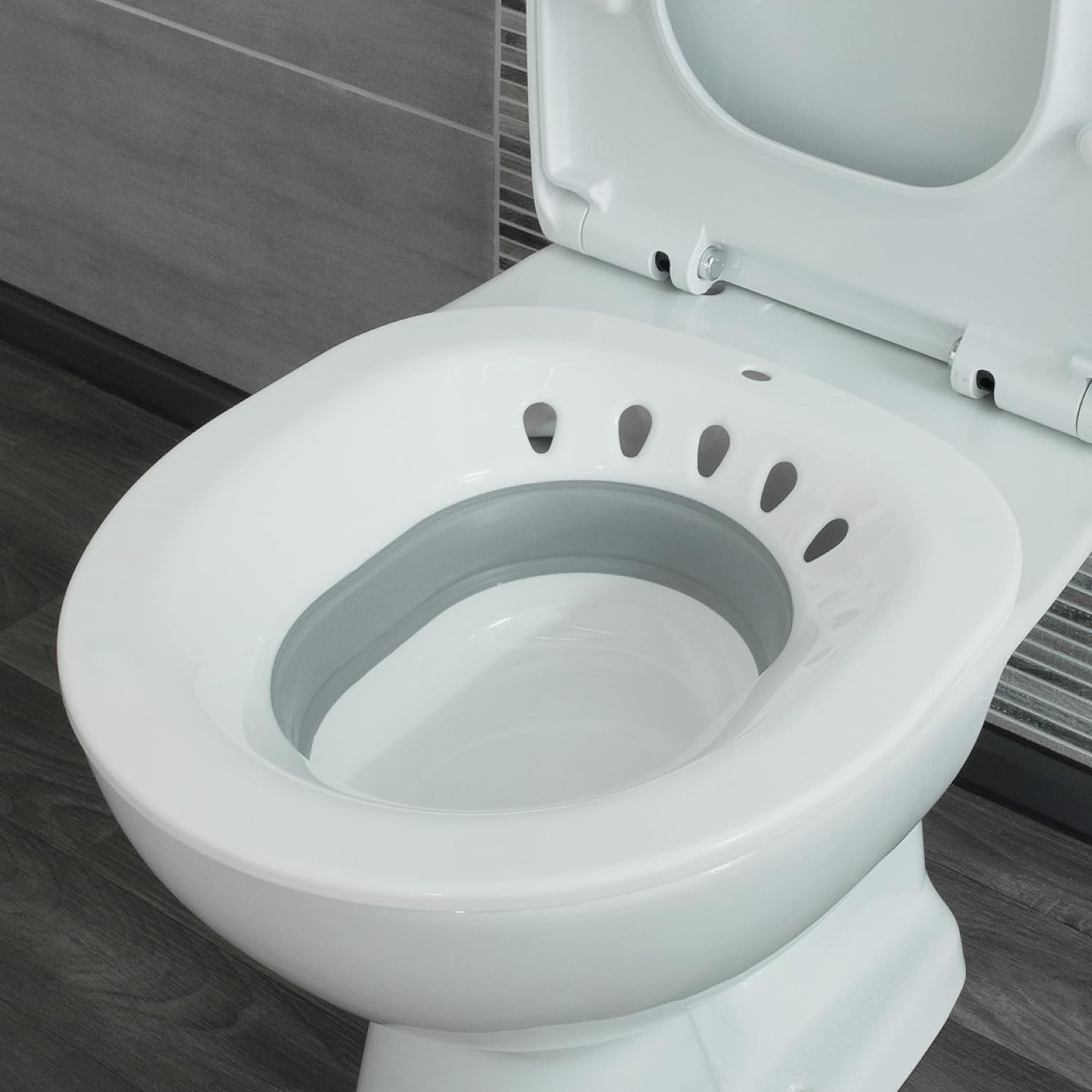 Cornat ZYT763OH Werkzeyt ZYT763OH Bidetbril, geschikt voor gangbare modellen thermoplast, licht wit, intieme verzorging en hygiëne, inklapbaar, wc-opzetstuk, 40 x 37,5 x 6 cm