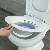 Cornat ZYT763OH Werkzeyt ZYT763OH Bidetbril, geschikt voor gangbare modellen thermoplast, licht wit, intieme verzorging en hygiëne, inklapbaar, wc-opzetstuk, 40 x 37,5 x 6 cm