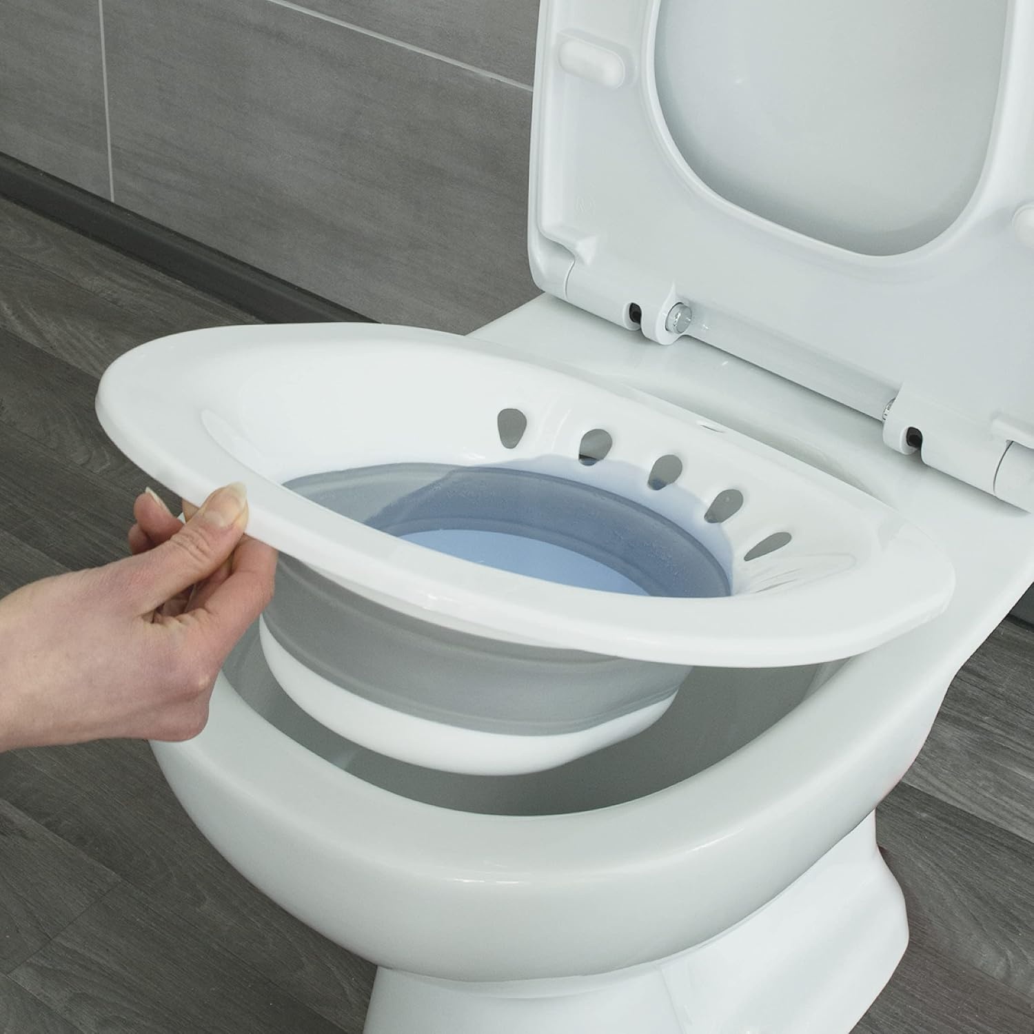 Cornat ZYT763OH Werkzeyt ZYT763OH Bidetbril, geschikt voor gangbare modellen thermoplast, licht wit, intieme verzorging en hygiëne, inklapbaar, wc-opzetstuk, 40 x 37,5 x 6 cm