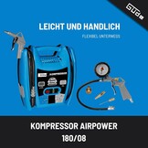 Güde Airpower 180/08 Draagbare Compressor - Olievrij