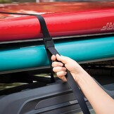 4 stuks spanbanden, zwart, draagkracht 250 kg, sjorbanden van 2,5 m, bevestigingsriemen met roestvrijstalen gesp, spanriem, bevestigingsgordel voor auto, bagagedrager fiets en camping - Maat 250 cm x 2.5 cm