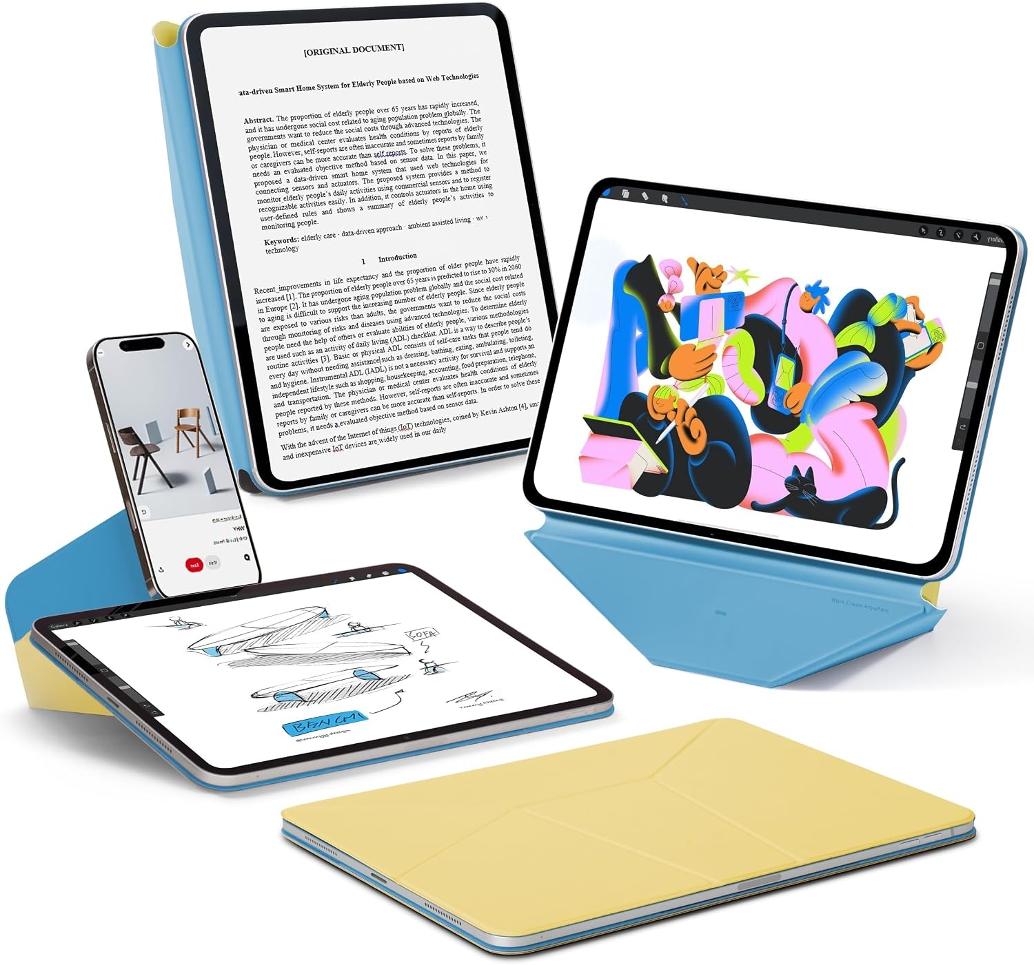 MOFT Dynamische Folio Case voor iPad Air 11" M4/M3/M2 & 10.9" 5e 4e