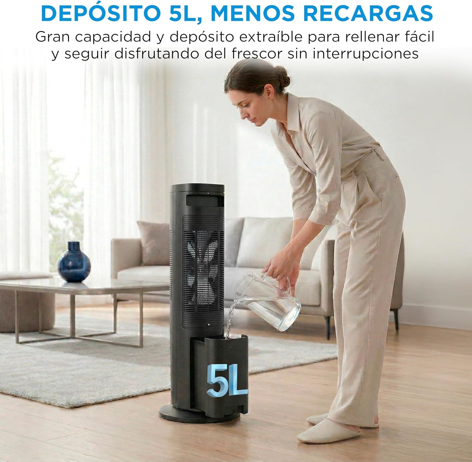 Midea 3-in-1 Aircooler - 5L - 3 Snelheden - 75 graden oscillatie - Zwart