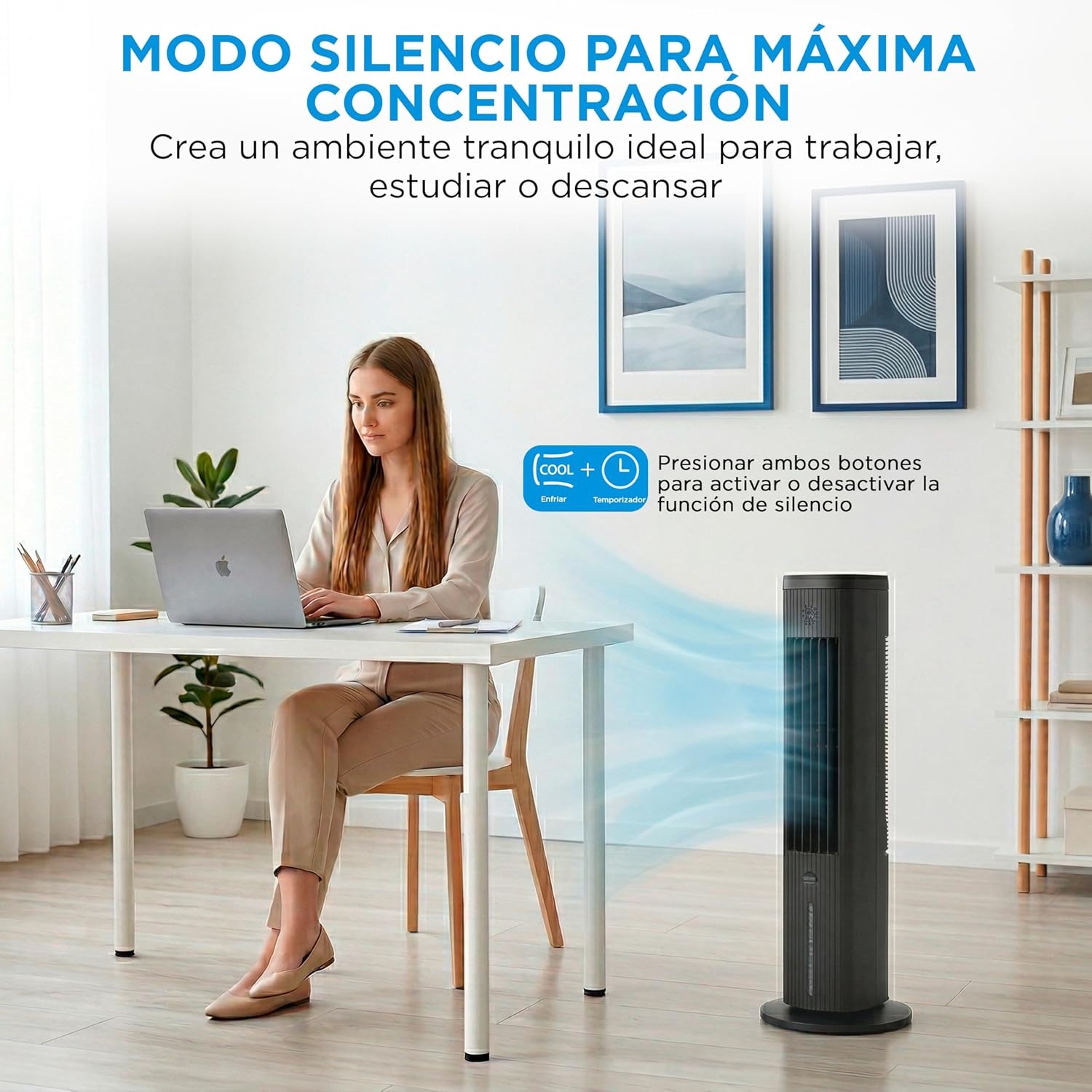 Midea 3-in-1 Aircooler - 5L - 3 Snelheden - 75 graden oscillatie - Zwart