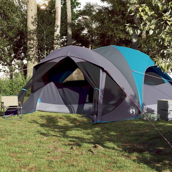 vidaXL Gezinstent 6-persoons waterdicht blauw