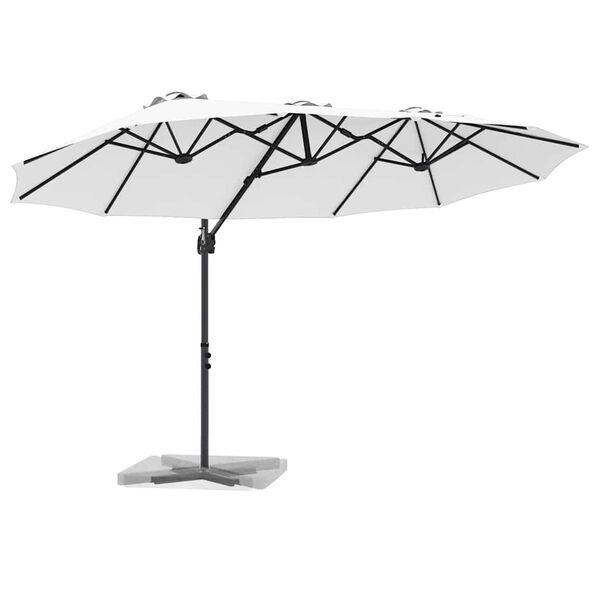 vidaXL Parasol 372 x 198 x 243 cm Polyester en Aluminium Zand