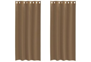 Voile Gordijnen Lichtbruin 2 stuks - 44% Korting