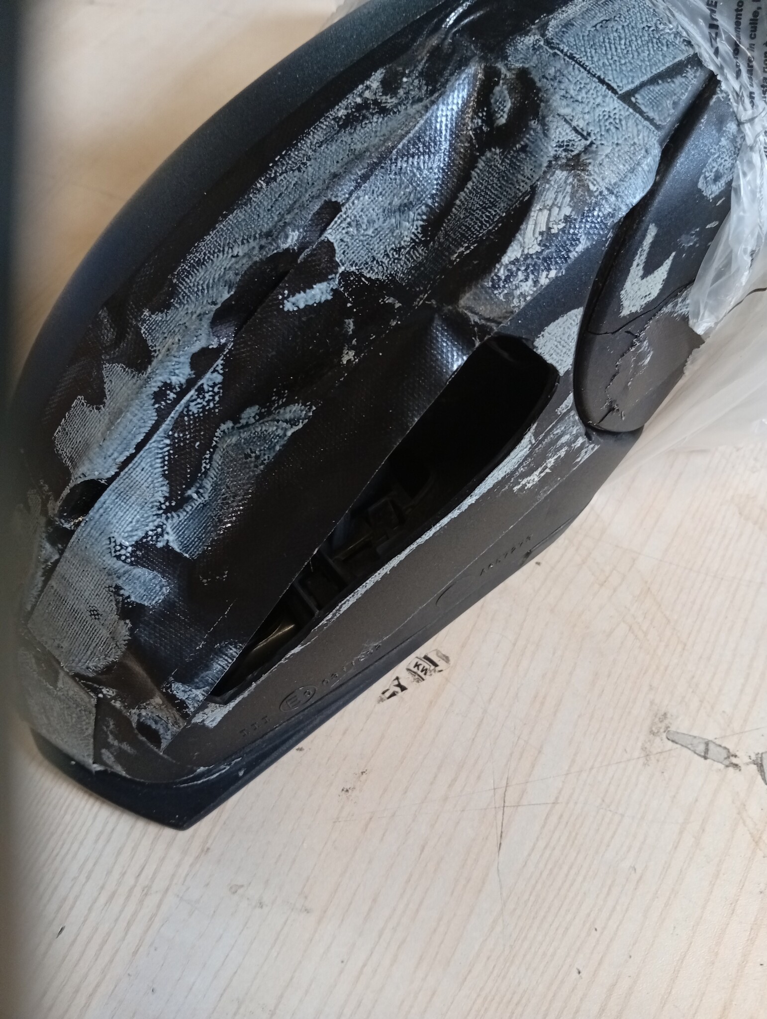 Buitenspiegel Rechts Passagierskant elektrisch en verwarmd zonder knipperlicht elektronisch inklapbaar gestructureerde achterzijde met afdekking geschikt voor Mercedes Vito W447 2014–2025