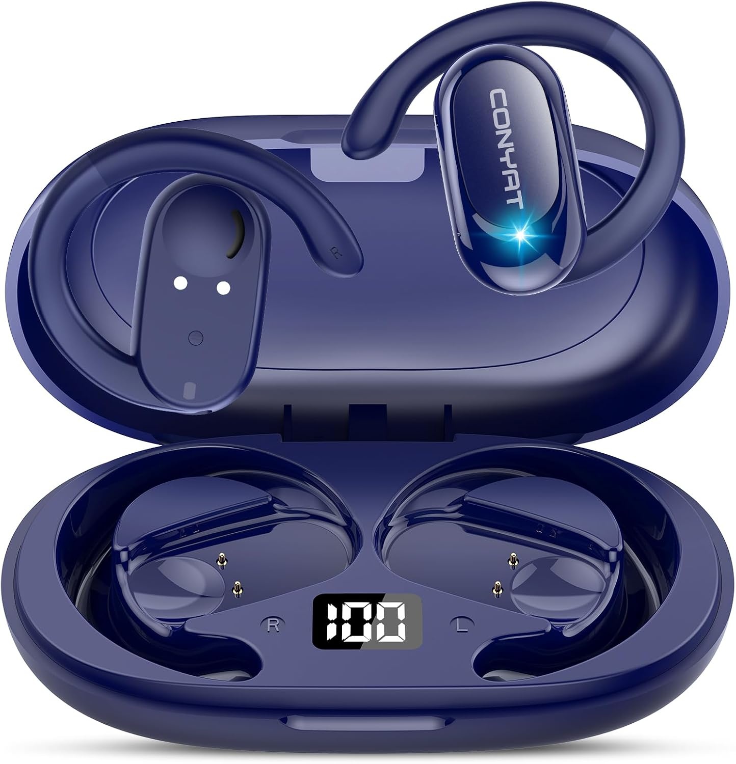 Conyat AI Vertaaloordopjes - 164 Talen - Bluetooth 5.4 - Blauw