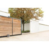 Somfy Freevia Line Grijze Schuifpoortopener met 4 meter Tandheugel en 3 Handzenders