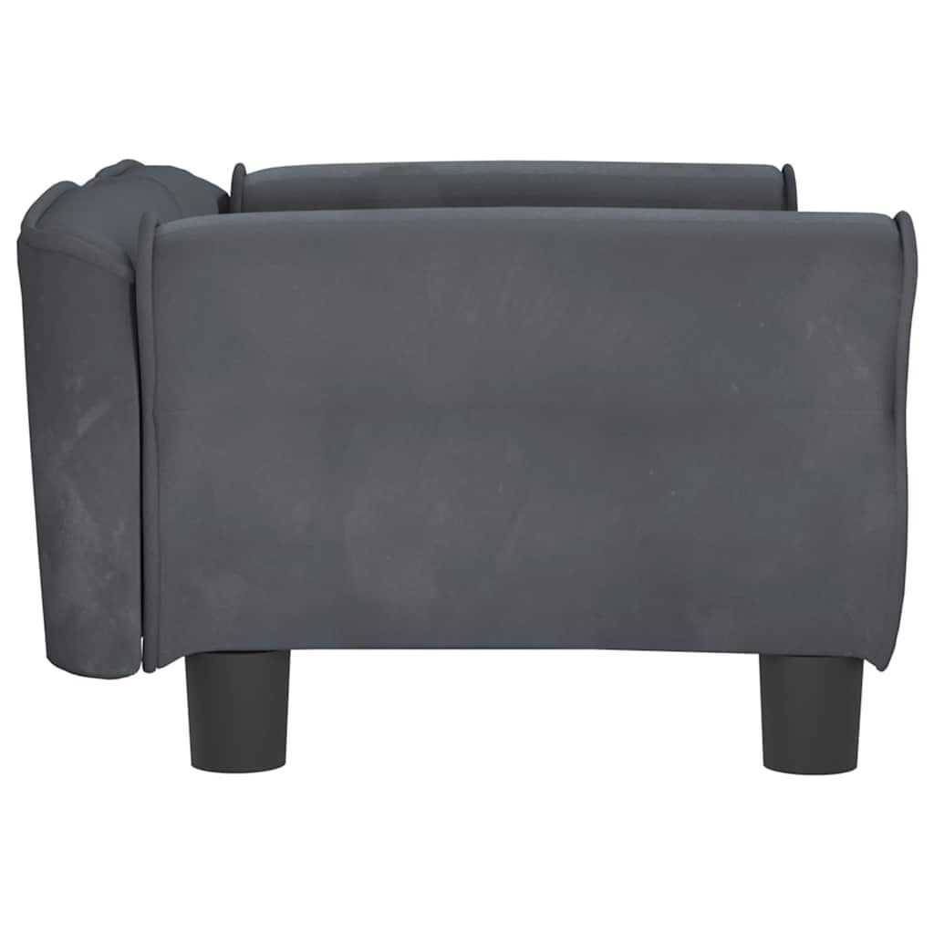 vidaXL Hondenmand 70x45x30 cm fluweel donkergrijs