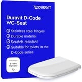Duravit D-Code Toiletzitting - Duroplast - Wit - 43 x 36 cm